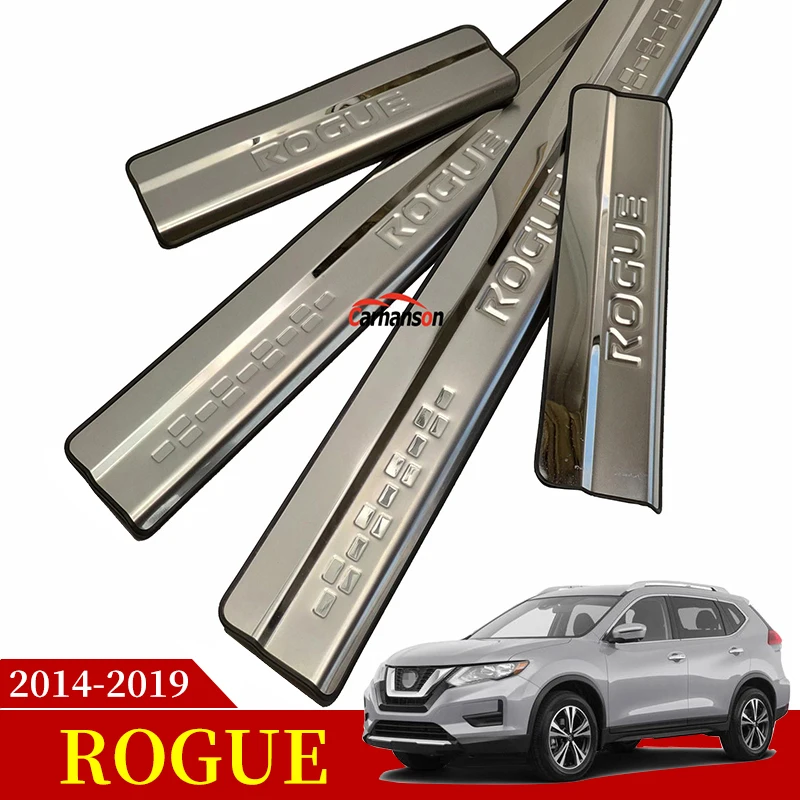 Автомобильный Стайлинг для Nissan Rogue- аксессуары из нержавеющей стали дверная педаль подоконника накладка Защитная Наклейка t32 4 шт