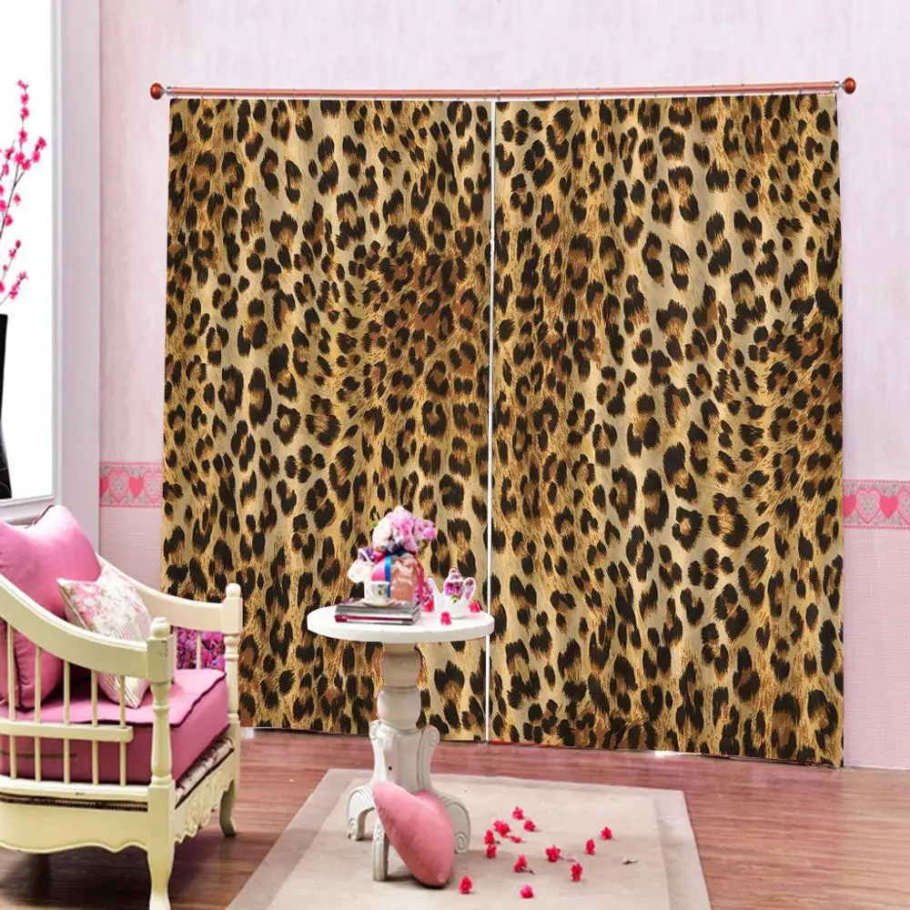 Современные модные сексуальные леопардовые Шторки для душа с принтом гостиной спальни окна панели занавески для окон