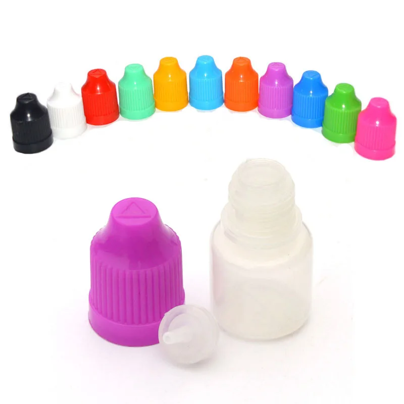

100pcs Empty 3ml Plastic Dropper Bottle With Childproof Cap And Long Tip For Liquid Container Soft PE Needle Vial