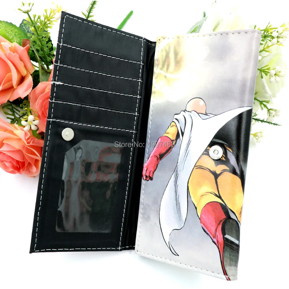 Anime One Punch Man Saitama Sensei Synthetic Leather Wallet Long Card Holder Purse