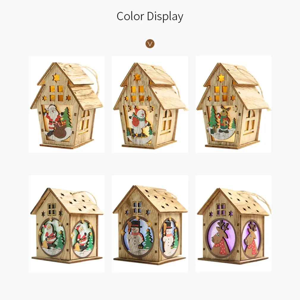 Cabin With Lights Christmas Pendant Creative Christmas Tree Ornament Christmas Decoration Diy Small House