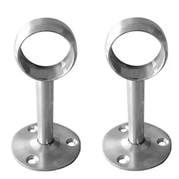 

Household Supplies Rod Holder Pipe Fitting Parts Universal For Shower Curtain Stainless Steel Ceiling Mount Bracket