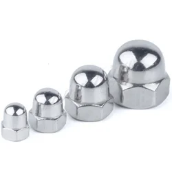 1/50pcs M3 M4 M5 M6 M8 M10 M12 M14 M16 304 A2-70 Stainless Steel Hex Hexagon Acorn Cap Decorative Cover Semicircle Dome Nuts