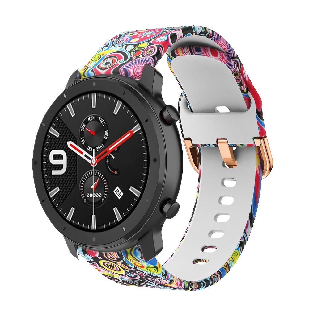 FIFATA 20 22 мм силиконовый сменный ремешок для Xiaomi Huami Amazfit GTR/GTS/Bip/Stratos 3/huawei GT 2 Smart Watch