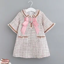 Модное платье для девочек; классическая клетчатая зимняя одежда для детей; сезон осень; для дня рождения; дизайнерская детская одежда; Vestidos; сезон весна