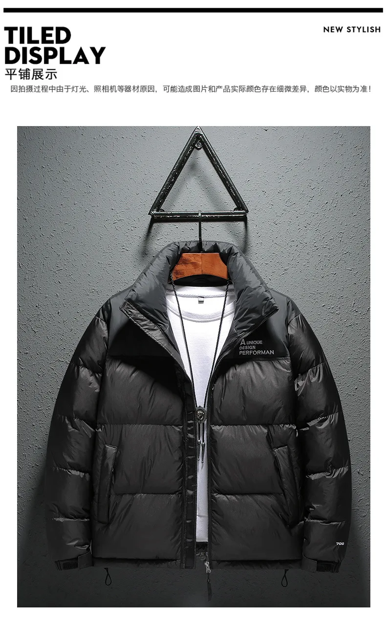 Алиэкспресс Европа и Америка популярная брендовая хлопковая стеганая одежда мужская зимнее пальто со стоячим воротником мужское толстое хлопковое пальто большого размера