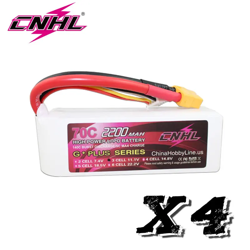 4 шт. CNHL G + Plus 2200 мАч 11 1 В 3S 70C Max 140C литий полимерный аккумулятор для гоночного