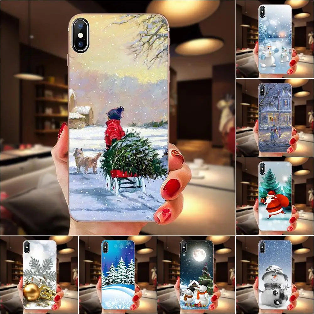 Рождественский Снеговик Снег Санта Клаус для Huawei P7 P8 P9 P10 P20 P30 Lite Mini Plus Pro Y9 Prime P Smart Z