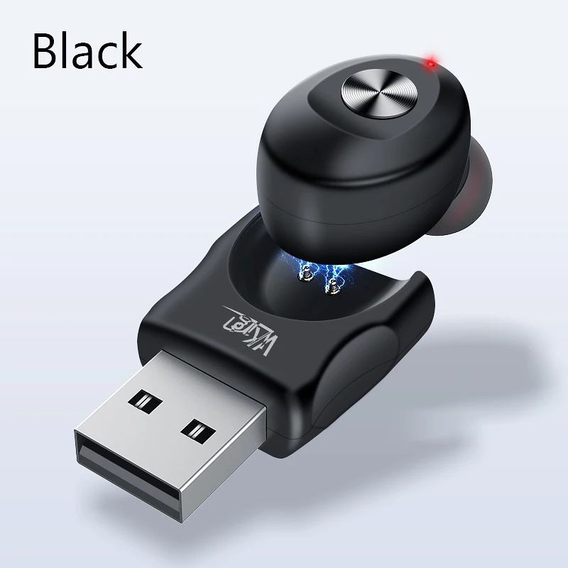 VVKing TWS 5,0, Bluetooth, беспроводные наушники, стерео наушники, наушники с микрофоном, Handsfree, USB, Спортивная гарнитура для Xiaom, iPhone, samsung - Цвет: Black