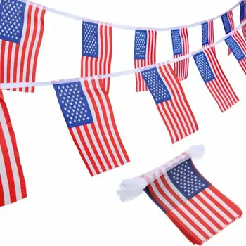 

American Flags 5M/100pcs Mini US American Waving Stick Independence USA Small Flags PACK 4th Of July