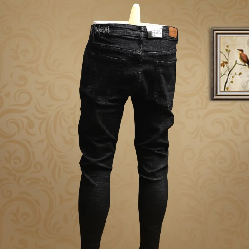 Streetwear Mens Skinny Ripped Jeans Black Jean Pants Cowboys Men dsq PSMJ72 Streetwear Mens Skinny Ripped Jeans Black Jean Pants Cowboys Men dsq PSMJ72