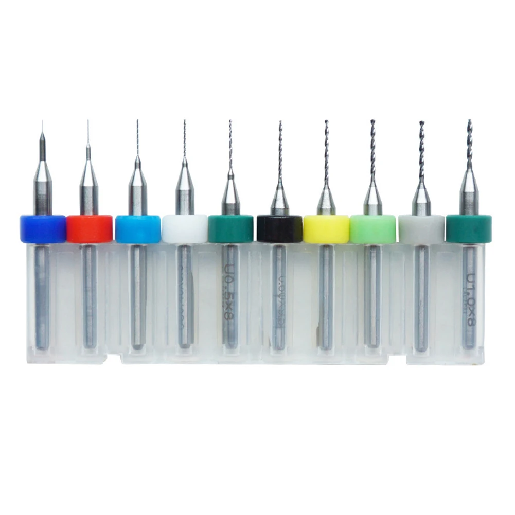 0.1 to 1.0mm 10 шт. ПП микро сверла твердосплавные фрезы прочные для печатной платы ювелирные изделия деревянные MDJ998 - Цвет: 0.1 to 1.0mm