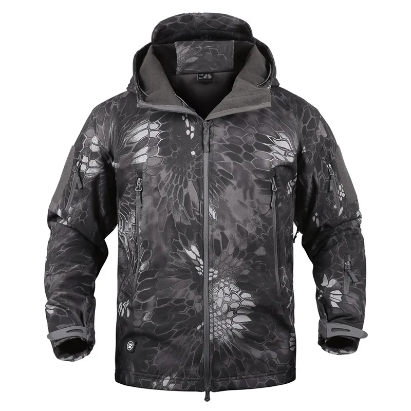 Камуфляжная военная форма мужские уличные армейские куртки водонепроницаемые ветрозащитные охотничья одежда мужская верхняя одежда с капюшоном тактические пальто - Color: TYP PLY-6