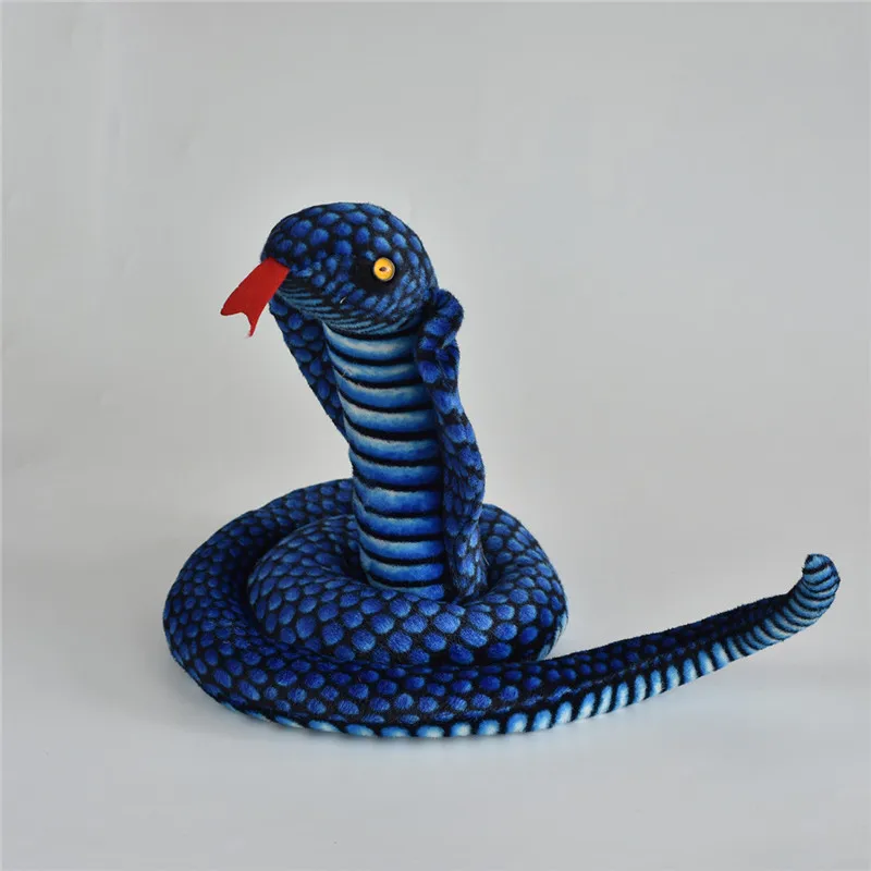 Funny Simulation Cobra and Python Snake Plush Toys Horror Real Life Zodiac Boa Spotted Snake Stuffed Dolls Kids Halloween Party Toys (5)