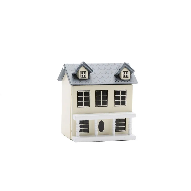 JO HOUSE Doll House Furniture Villa Toy 1:12 Dollhouse Miniature 3D Wooden Country House Model