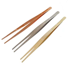 Нержавеющая сталь кухня морская еда и бар Пинцет медь Позолоченные пищевые щипцы инструмент гарнир бар аксессуары