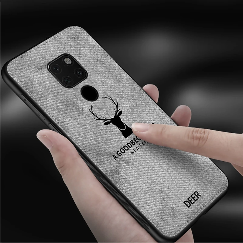 Для huawei P20 P30 P10 Pro чехол противоударный олень Ткань задняя крышка для mate 10 20 30 20X Lite