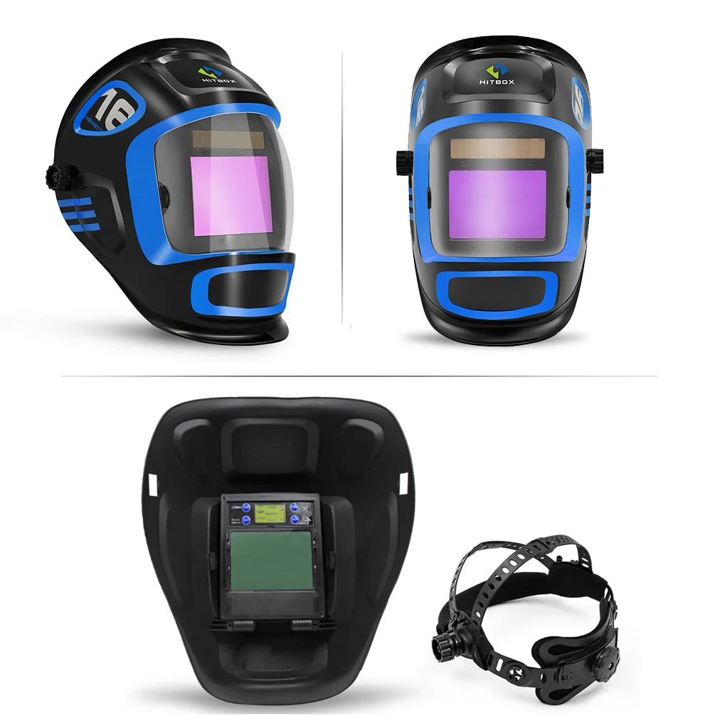 US $94.89 HITBOX Welding Helmet Large Viewing 394X366 True Color Welding Mask Auto Darkening Welder Mask for ARC TIG MIG Weld Grinding