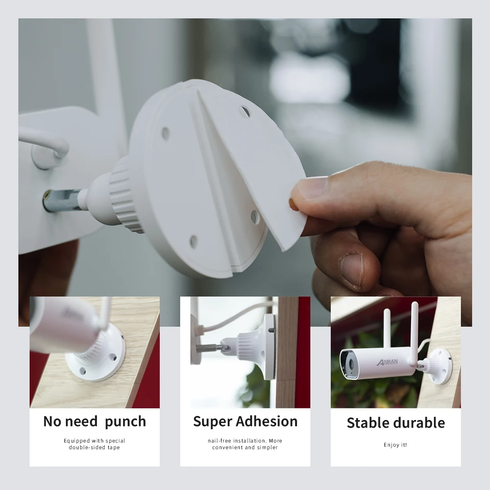 ANRAN Mini 5MP Security Camera System Kit Audio Record IP Camera IR CCTV Video Surveillance NVR Set Outdoor Waterproof Cameras