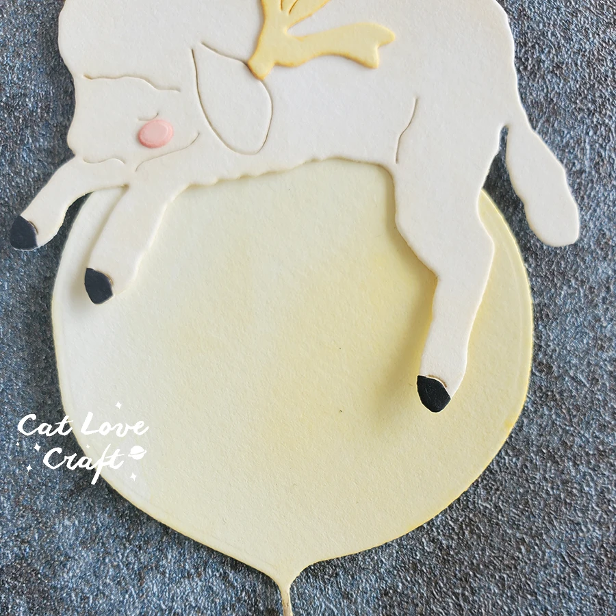 Catlove Sheep 동물 풍선 금속 절단 다이스 Scrapbooking 스텐실 다이 커트 카드 만들기 DIY 공예 2021 새로운 다이 엠보싱