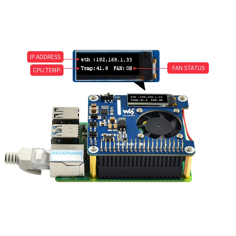 PoE Ŀ  ̴  ǳ ð Ȯ , RasPi RPI PI4 PI4B   3  B + 3B ÷ 4 4B  HAT