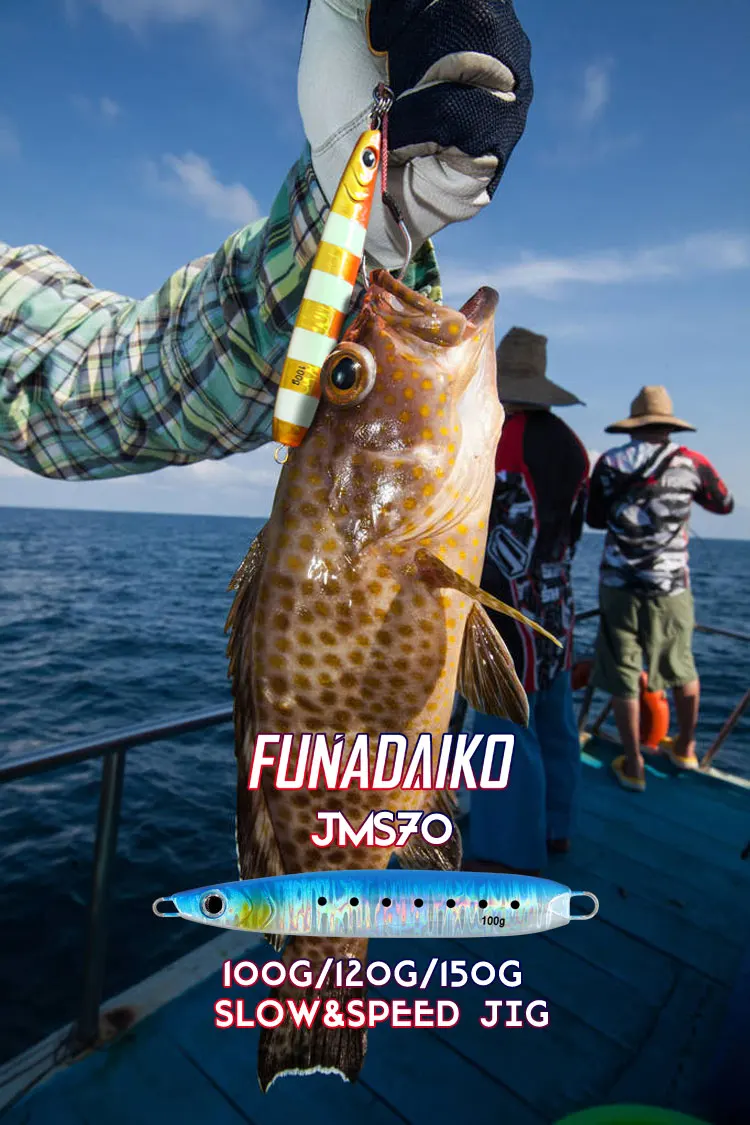 FUNADAIKO медленный джиг-приманка для морской рыбалки, длинная скоростная джиг 100 г/120 г/150 г, светящаяся искусственная приманка, приманка для ловли лодок, jingging