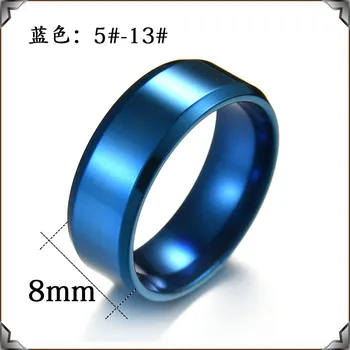 

Titanium Steel Ring 8MM Mirror Stainless Steel Ring Men's Simple Couple Rings 2020 New Handmade Ring