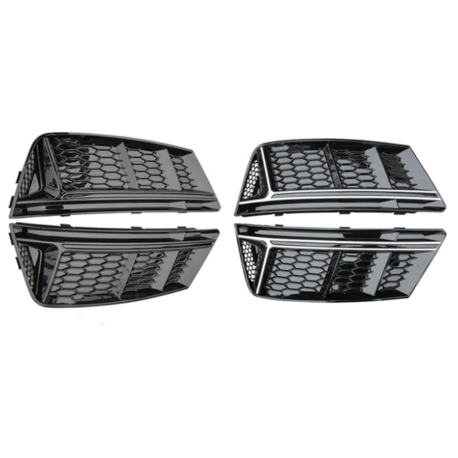

2 решетки для переднего бампера, противотуманных фар для Audi A4 Upgrade B9 2017-2019, для RS4 Style автозапчасти