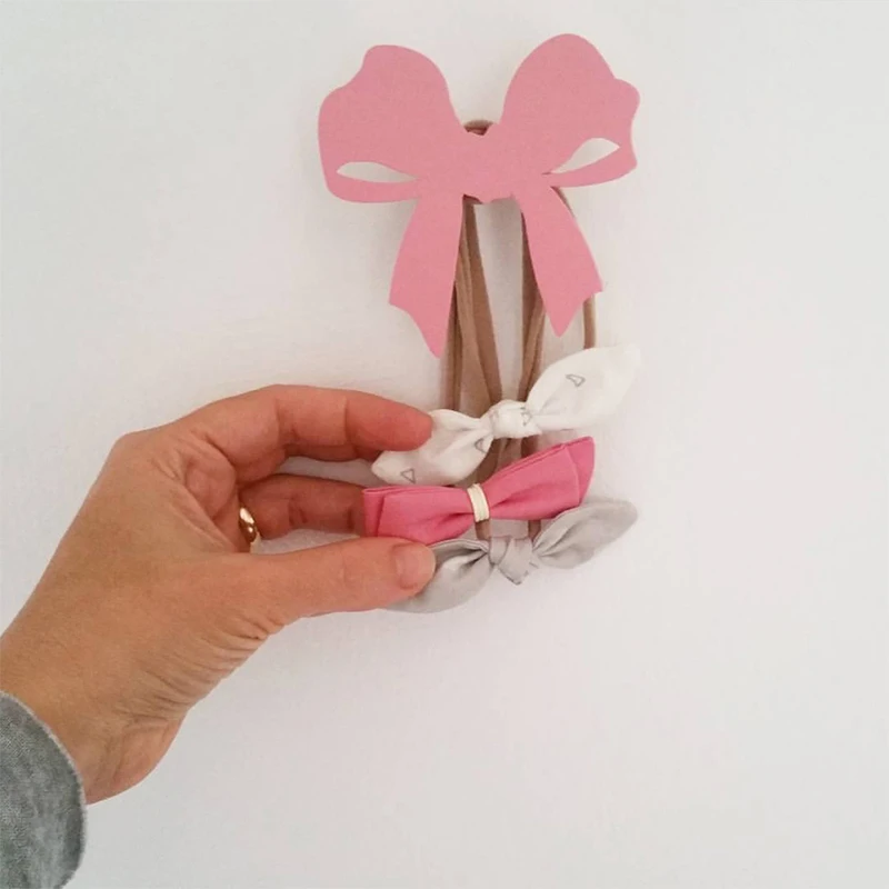 Nordic Girls Coat Rack Wooden Wall Decorative Hooks Children Nursery Room Decor Bow Flamingo Swan Shaped Hanger Home Organizer 3