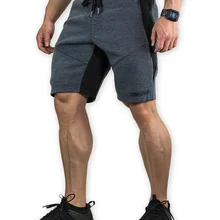 Фитнес волк мужские шорты для фитнеса летние свободные Пятиточечные брюки для бега спортивные баскетбольные шорты молния пэчворк