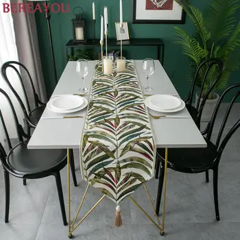 

Nordic Table Runners For Dining room Holiday Home Textiles European Style Tea Table Cover Modern Wedding decor mesa navideña