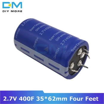 

Super Farad Capacitor 2.7V 400F 35*62mm Four Feet Vehicle Rectifier High Frequency Low ESR Capacitor Ultracapacitor 35x62mm