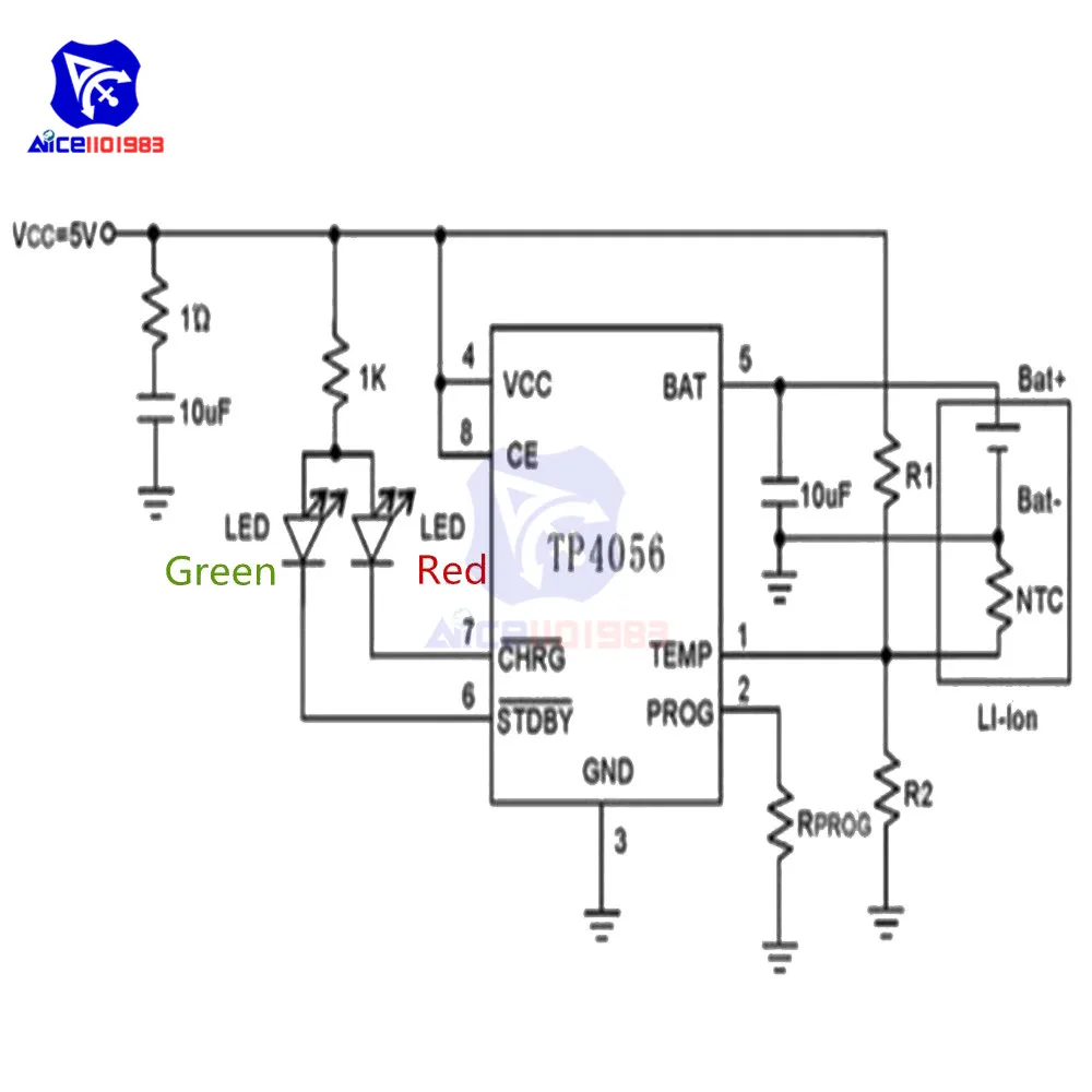 Diymore 5 шт./лот TC4056A type-C USB 5 В 1A 18650 литий-ионный аккумулятор модульное зарядное устройство защита от перезаряда