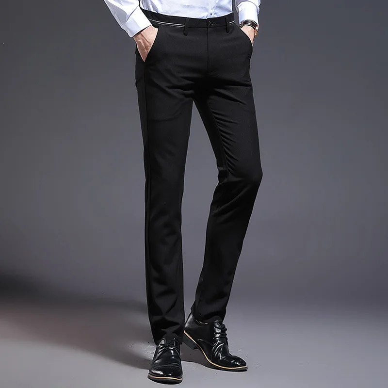 

Summer MEN'S Casual Pants Thin Plaid Black MEN'S Trousers Korean-style Slim Fit-Style Pattern MEN'S Trousers