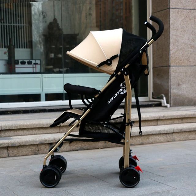 $US $69.12  Baby four-wheeled stroller baby umbrella car can sit reclining folding ultra-light shock absorbent 