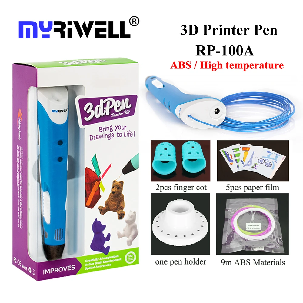 3d ручка Myriwell 1 75 мм из АБС пластика для рисования ручки детей игрушки
