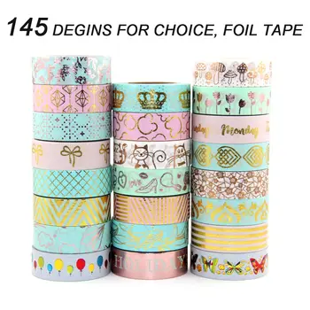 

Promotion Sales! 30pcs gold foil set Christmas washi tape Craft scrapbooking unicorn Tape 10m can choose part numbers
