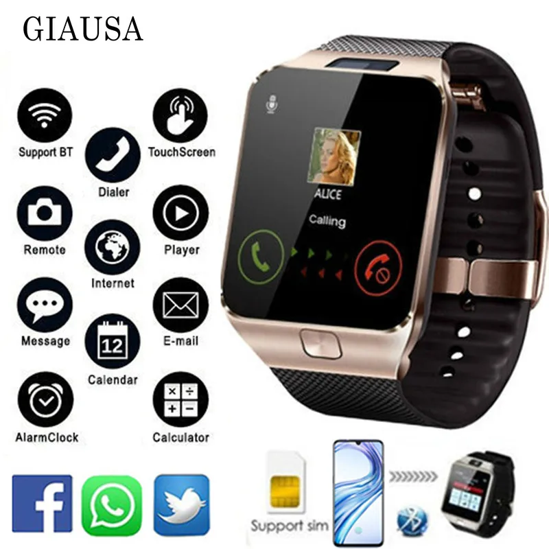 Bluetooth Smart Watch DZ09 Relojes Smartwatch Relogios TF SIM Camera for IOS font b iPhone b