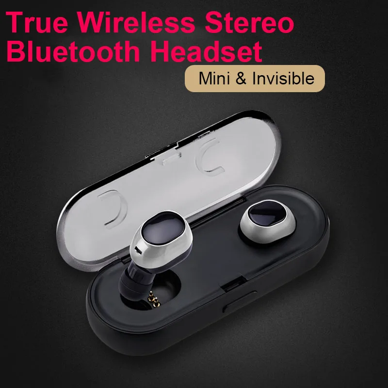

Wireless Headphones Bluetooth Earbuds TWS Business Headset HIFI Sports Running Earphone Support iOS/Android with Charging Box
