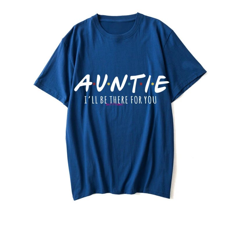 Auntie, хлопковая футболка, женская, черная, с буквенным принтом, повседневные футболки, подарок для ребенка, для беременных, для мамы, для мужчины, с коротким рукавом, вечерние, для беременных, плюс размер - Цвет: Navy blue