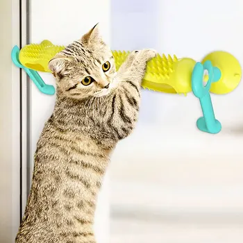

Pet Cat Puzzle Toys Orbit Balls Kitten Intelligence Turntable Cat Scratching Post Suction Cup For Cats Massage Pet Scratcher