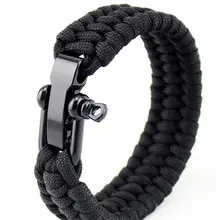 Унисекс Открытый Кемпинг тактический Браслет для выживания, Паракорд Аварийный Браслет для пряжки