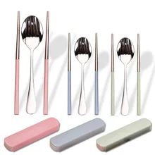 Скандинавская портативная креативная вилка для столовых приборов, коробка для обедов, портативная кухонная принадлежность высокого качества