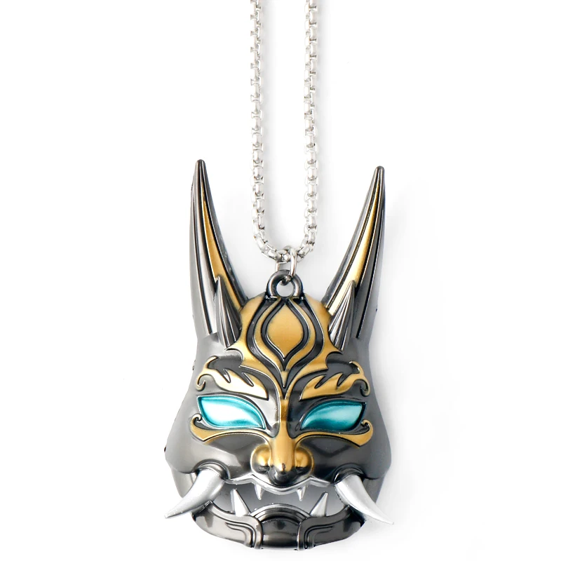 Genshin Impact Necklace Yasha Xiao Mask Cosplay Pendant Choker Chain Jewelry Game Fans Prop Gift | Украшения и аксессуары