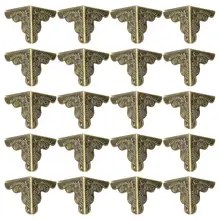 30 шт. 25 мм антикварная мебель из сплава декоративные треугольные Угловые протекторы для коробки защитные накладки настольные окантованные скатерти(бронза