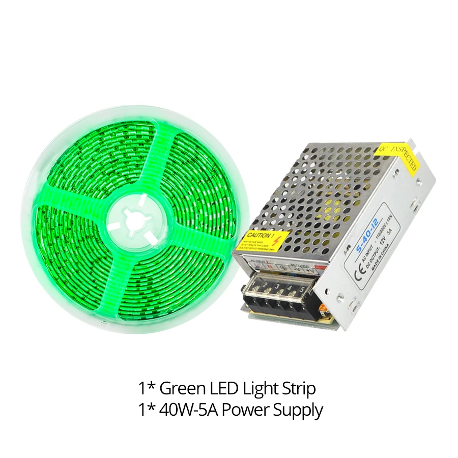 5M 600 LED 5054 LED Strip Light Waterproof DC12V Ribbon Tape Brighter Than 5050 Cold White/Warm White/Ice Blue/Red/Green/blue - Цвет: Green