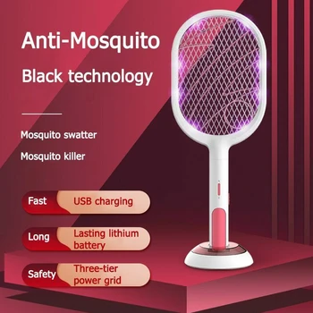 

Rechargeable USB Electric Mosquito Swatter Insect Fly Handheld Portable for Home can CSV