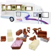 7.6 inch Cool Mini Motorhome Toy Die-cast Pullback Recreational Vehicle Pull Back RV with DIY Holiday Camper Van Model for Kids 1