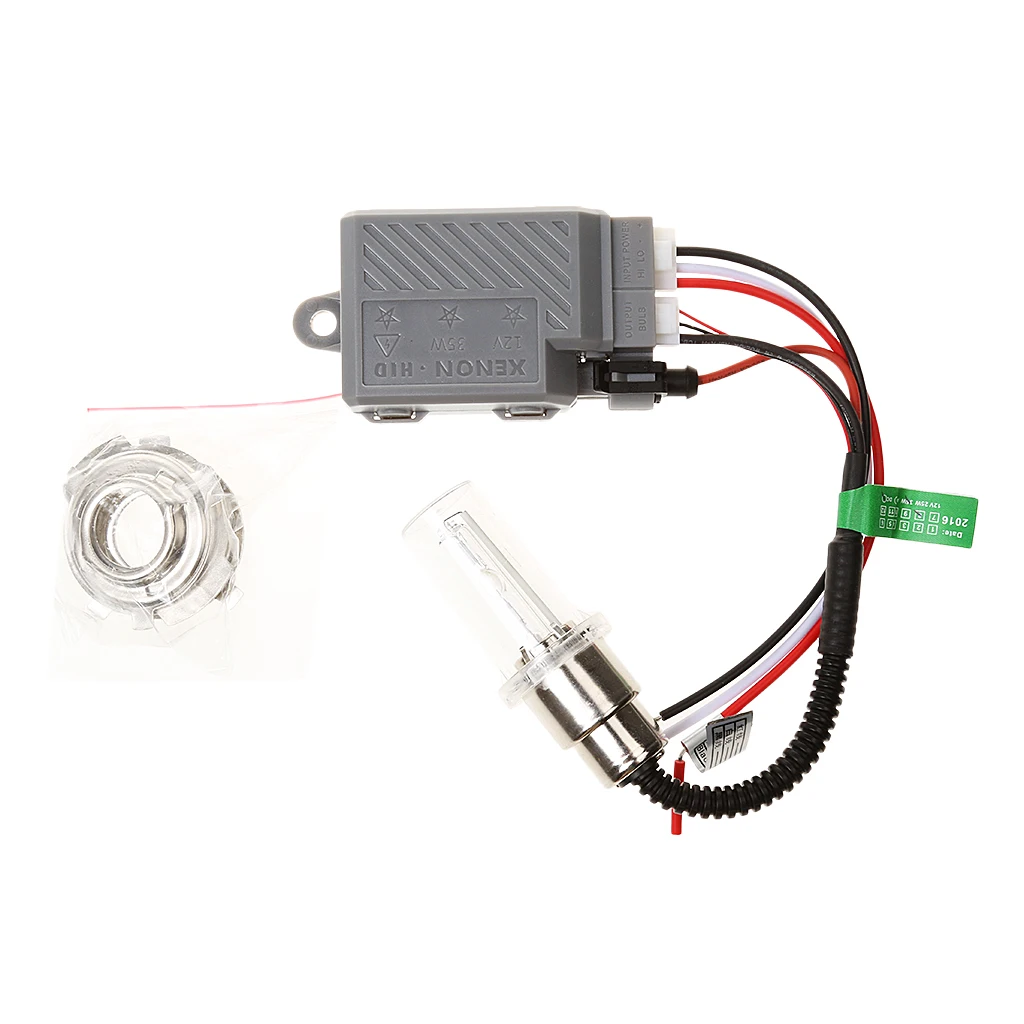 DC 12V 35W H6 Motorcycle HID Kit Headlight Ballast Hi/Lo Bi-xenon Bulb 6000W