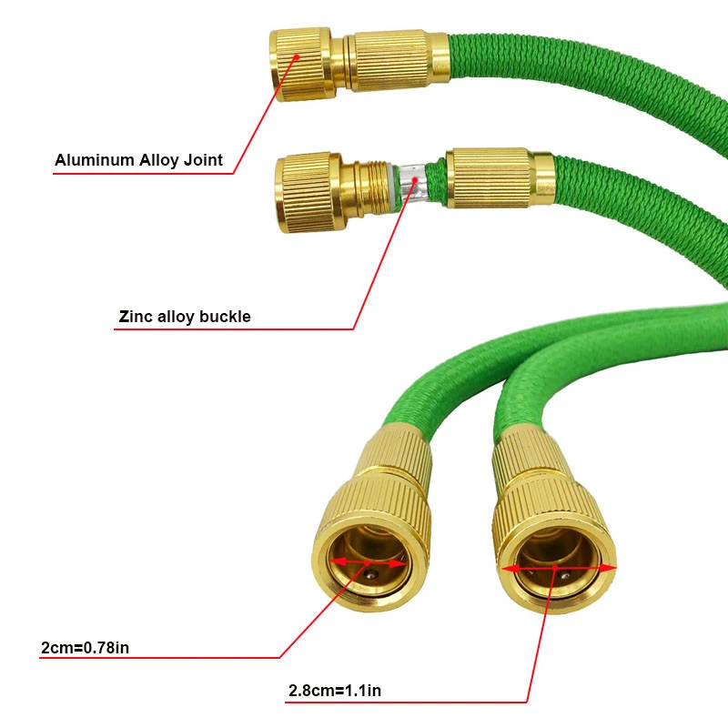 Регулируемый садовый шланг для полива 1/2 выдвижной высокого давления волшебный